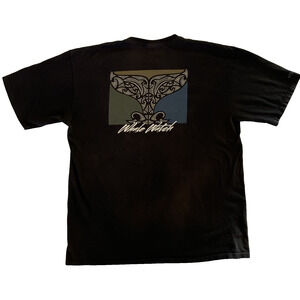 Crazy Shirt Maui Hawaii Mens Size 2XL Black Short Sleeve Shirt Logo Whale Watch